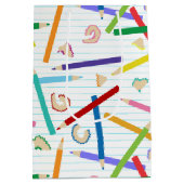 Patroon met gekleurde pennen medium cadeauzakje (Achterkant)