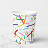 Patroon met gekleurde pennen papieren bekers (Rechts)