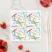 Patroon met gekleurde pennen servet (Insitu)