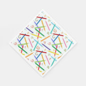 Patroon met gekleurde pennen servet (Hoek)