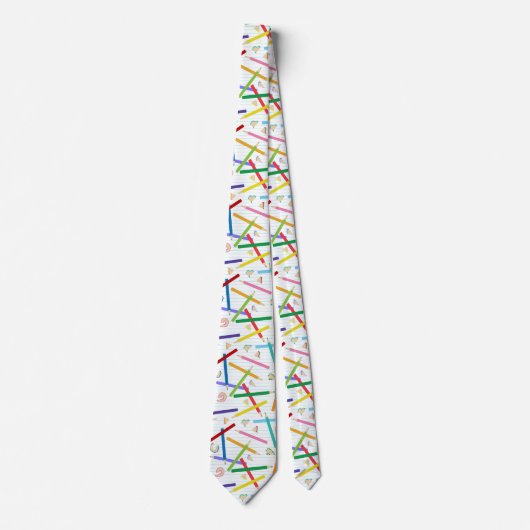 Patroon met gekleurde pennen stropdas (Voorkant)