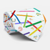 Patroon met gekleurde pennen stropdas (Opgerold)