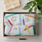 Patroon met gekleurde pennen tissuepapier (Geschenk)