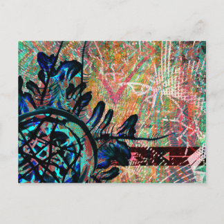 Patroon met gekleurde tribale ventilator Boho Sout Briefkaart