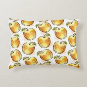 Patroon met gele appel accent kussen