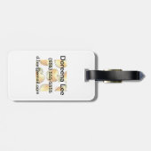 Patroon met gele appel bagagelabel (Achterkant horizontaal)