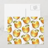 Patroon met gele appel briefkaart (Voorkant / Achterkant)