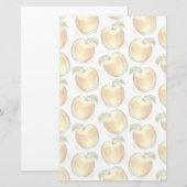 Patroon met gele appel briefpapier (Voorkant / Achterkant)