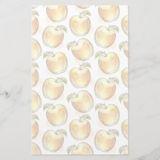 Patroon met gele appel briefpapier (Voorkant)