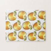 Patroon met gele appel legpuzzel (Horizontaal)