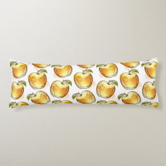 Patroon met gele appel lichaamskussen (Voorkant)