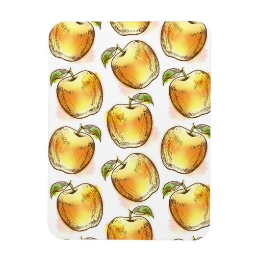 Patroon met gele appel magneet (Verticaal)