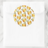 Patroon met gele appel ronde sticker (Tas)