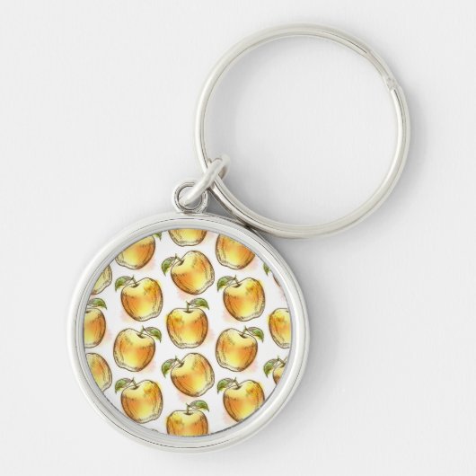 Patroon met gele appel sleutelhanger (Voorkant)