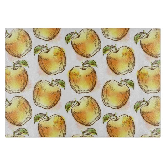 Patroon met gele appel snijplank (Voorkant)