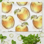 Patroon met gele appel theedoek (Gevouwen)