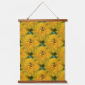 Patroon met gele Daisy Flower Natuur Hangend Wandkleed (Voorkant)