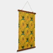 Patroon met gele Daisy Flower Natuur Hangend Wandkleed (Gebogen)