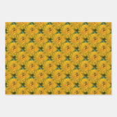 Patroon met gele Daisy Flower Natuur Inpakpapier Vel (Voorkant 3)