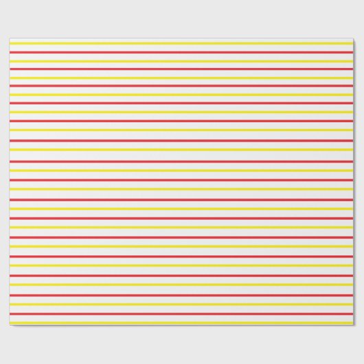 Patroon met gele rode strepen cadeaupapier (Vlak)