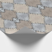 Patroon met gemuteerde aarde tonnen cadeaupapier (Hoek)