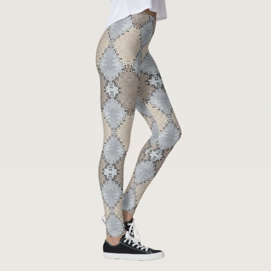 Patroon met gemuteerde aarde tonnen leggings (Rechts)