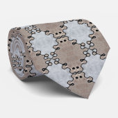 Patroon met gemuteerde aarde tonnen stropdas (Opgerold)