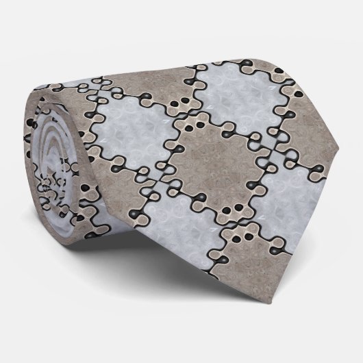 Patroon met gemuteerde aarde tonnen stropdas (Opgerold)