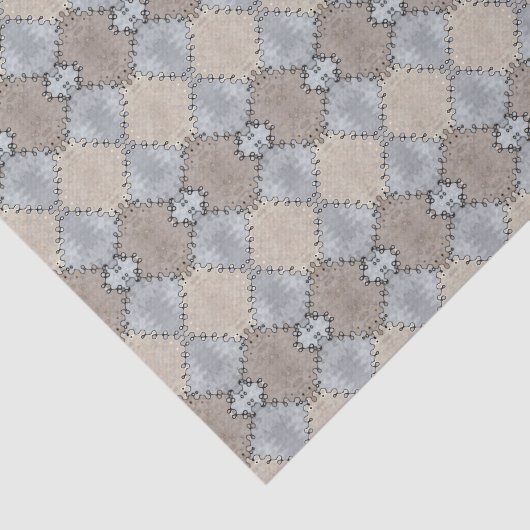 Patroon met gemuteerde aarde tonnen tissuepapier (Detail)