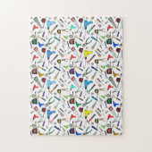 Patroon met gereedschap en illustraties van hardwa legpuzzel (Verticaal)