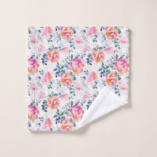 Patroon met geschilde Rozen Bad Handdoek (Wasdoekje)