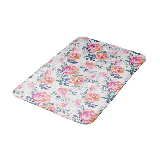 Patroon met geschilde Rozen Badmat (Gekanteld)