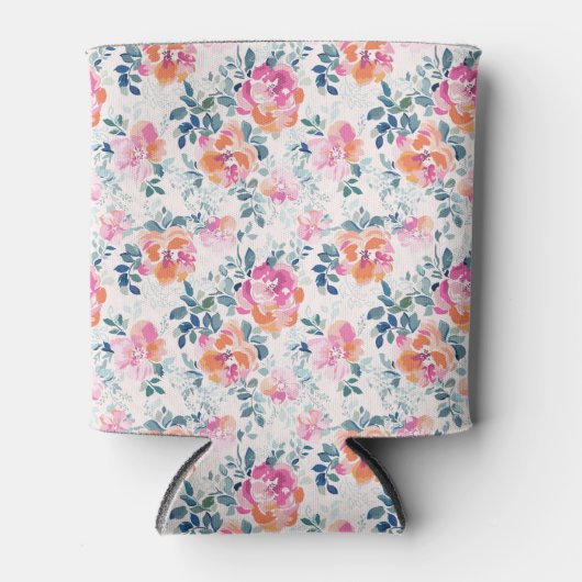 Patroon met geschilde Rozen Blikjeskoeler (Voorkant)