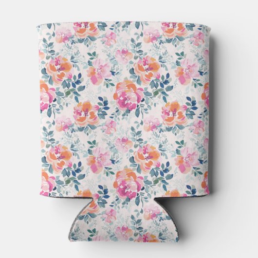 Patroon met geschilde Rozen Blikjeskoeler (Achterkant)