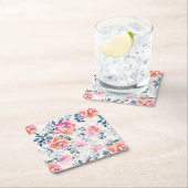 Patroon met geschilde Rozen Kartonnen Onderzetters (Insitu)