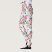 Patroon met geschilde Rozen Leggings (Links)