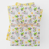 patroon met getild muizen inpakpapier vel (In situ)