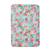 Patroon met geverfde bloemen badmat (Voorkant Verticaal)