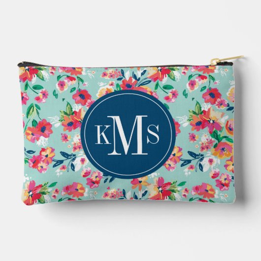 Patroon met geverfde bloemen etui (Achterkant)