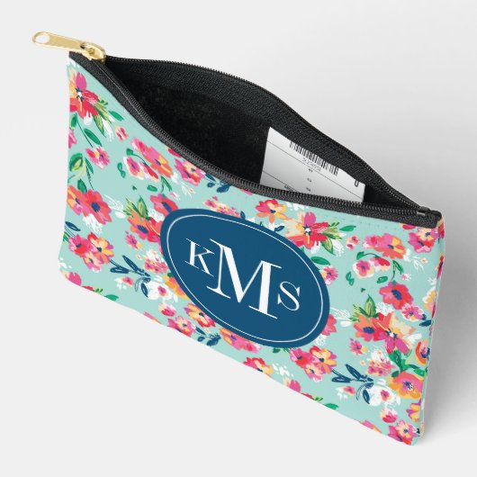 Patroon met geverfde bloemen etui (Open)