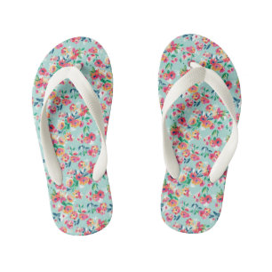 Patroon met geverfde bloemen kinder teenslippers