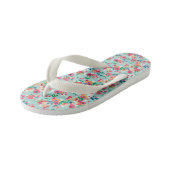Patroon met geverfde bloemen kinder teenslippers (Schuin)