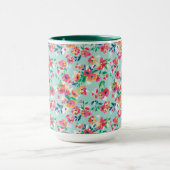 Patroon met geverfde bloemen mok (Midden)