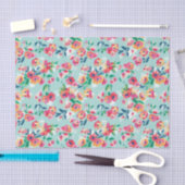 Patroon met geverfde bloemen tissuepapier (Craft)