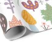 Patroon met gevlekte bladeren en herfsten cadeaupapier (Rol Hoek)