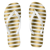 Patroon met gouden en witte strepen teenslippers (Voetbed)