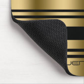 Patroon met gouden en zwarte strepen muismat (Hoek)