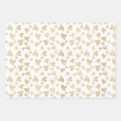 Patroon met gouden kerstrendierbomen inpakpapier vel (Voorkant 3)