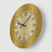 Patroon met gouden tinten Zebra Stripes Grote Klok (Hoek)