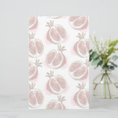 Patroon met granaatappel briefpapier (Staand voorkant)